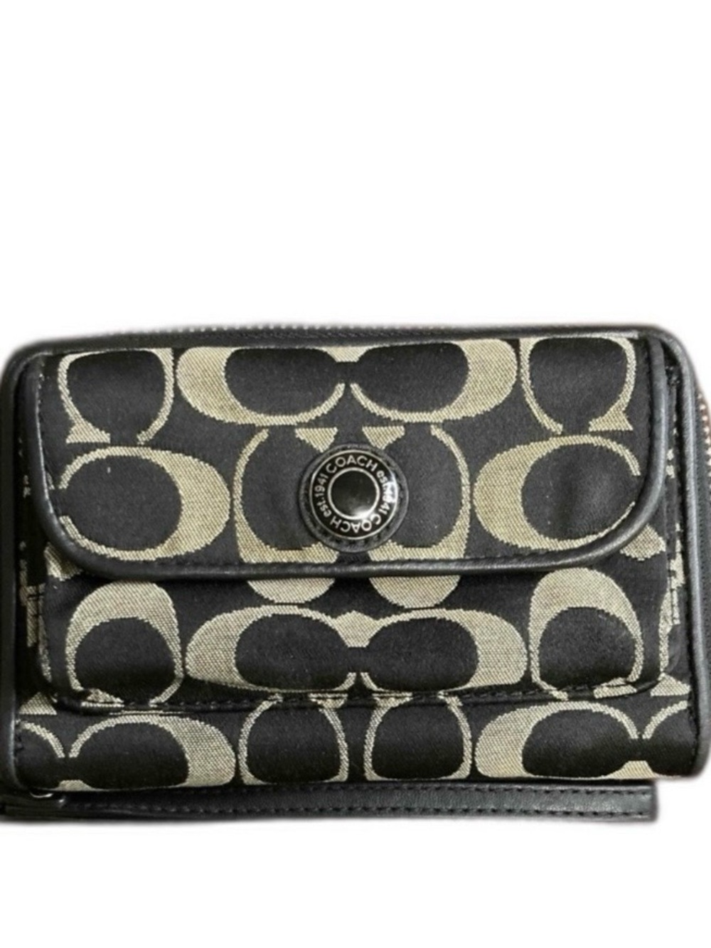 Coach REHAB Vintage Hampton “Est. 1941” Wallet/Wristlet Signature Jacquard Canva